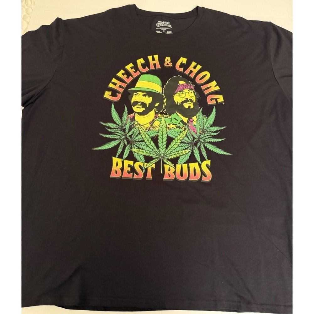 Cheech & Chong Best Buds Graphic T-Shirt Men's 5XL Black NEW